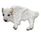 Mini White Buffalo, American Bison, Embroidered, Iron on Patch